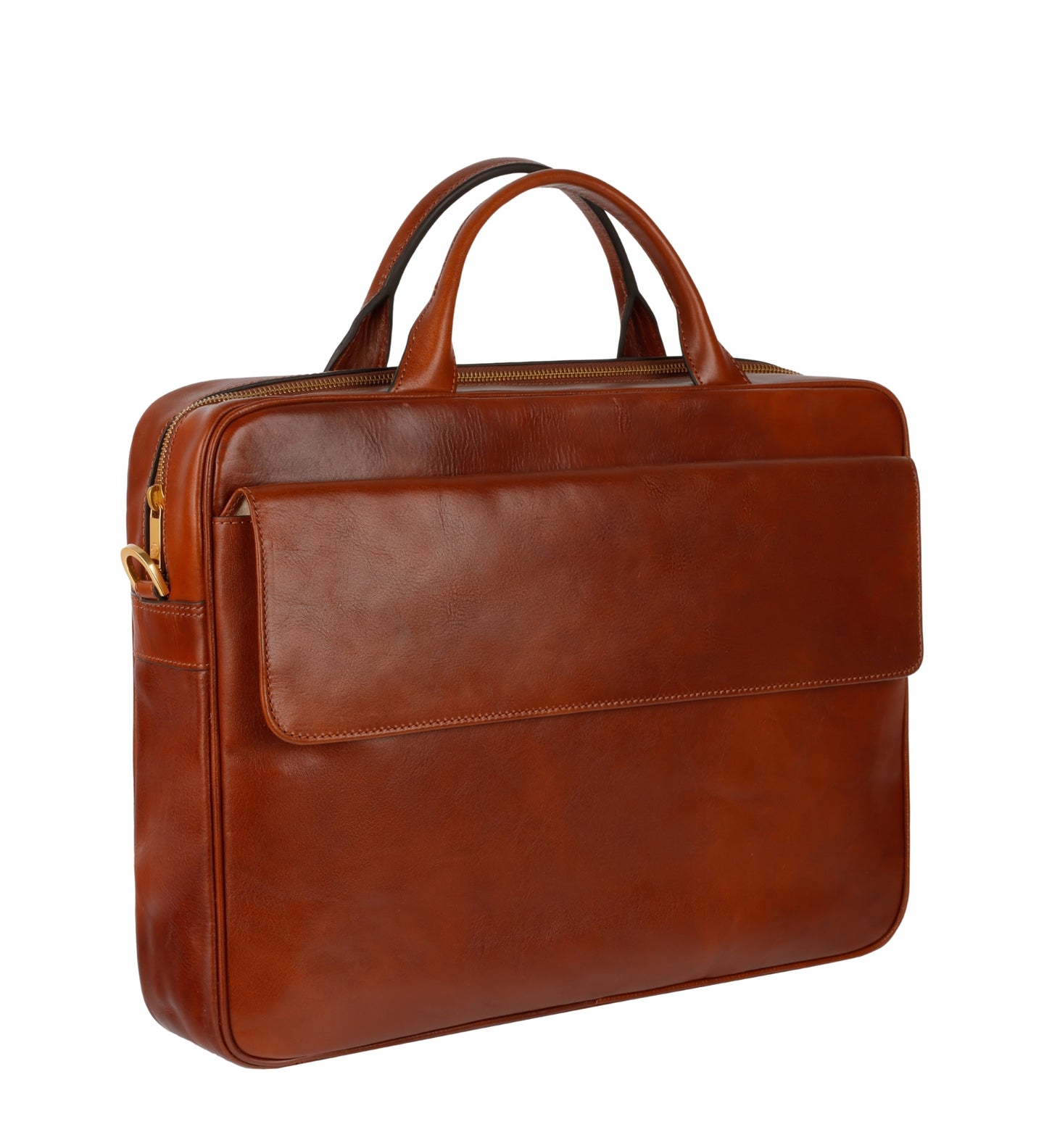 Bruin Leren Aktetas voor Laptop - The Sky