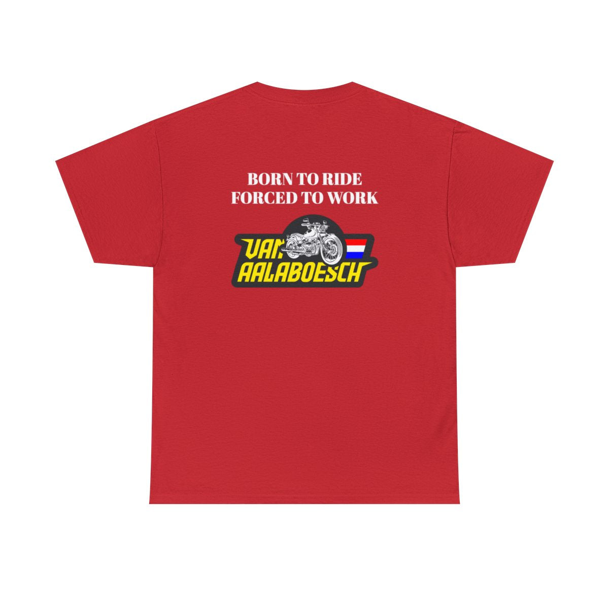 Born To Ride Forced To Work, Premium Motorcycle Unisex Crewneck T-shirt - Red