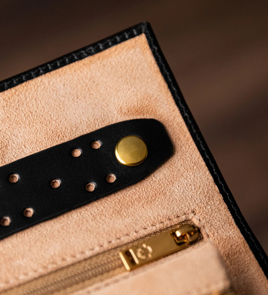Zwart Leren Make-up Tasje, Siranden Tasje - Madame Bovary