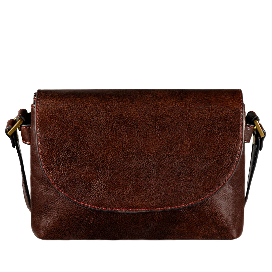 Donker Bruin Leren Crossbodytas - Sophie's Choice