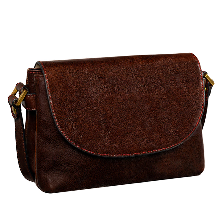 Donker Bruin Leren Crossbodytas - Sophie's Choice