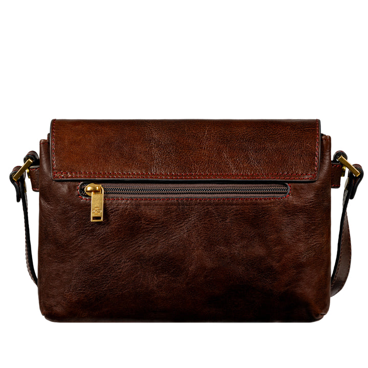Donker Bruin Leren Crossbodytas - Sophie's Choice