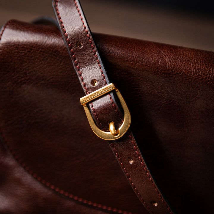 Donker Bruin Leren Crossbodytas - Sophie's Choice