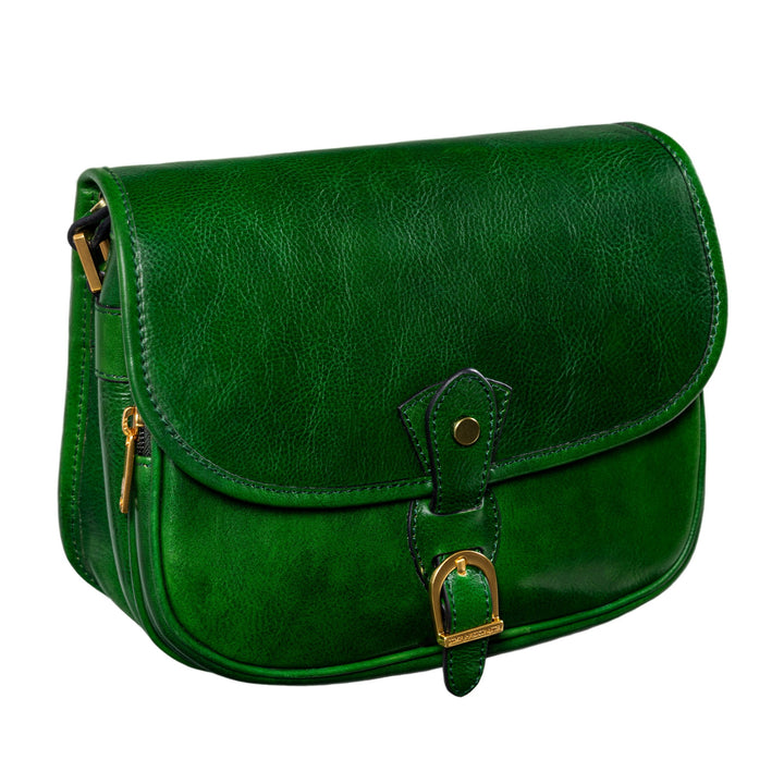Groene Leren Schoudertas - Women in Love