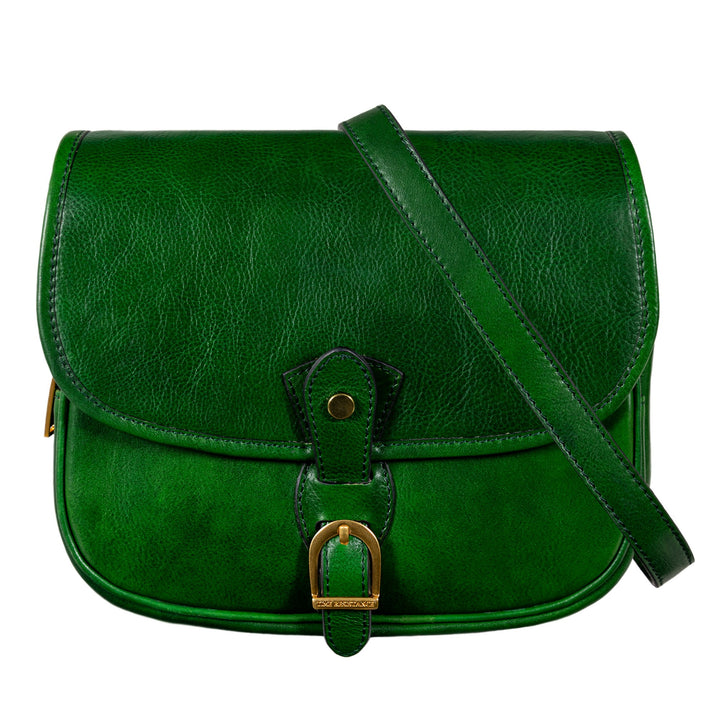 Groene Leren Schoudertas - Women in Love