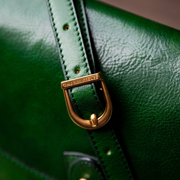 Groene Leren Schoudertas - Women in Love