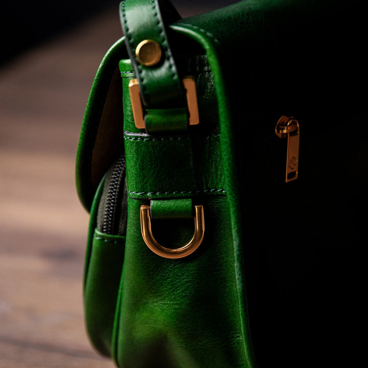 Groene Leren Schoudertas - Women in Love