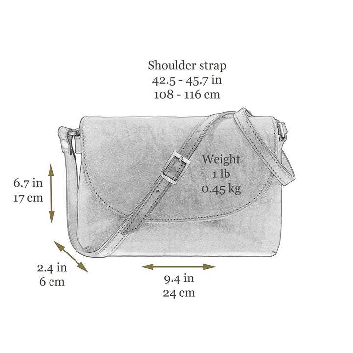 Donker Bruin Leren Crossbodytas - Sophie's Choice
