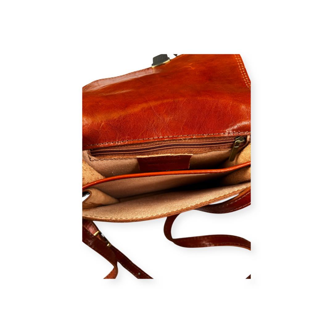 Bruin Schoudertas Echt Leer - Simple Life