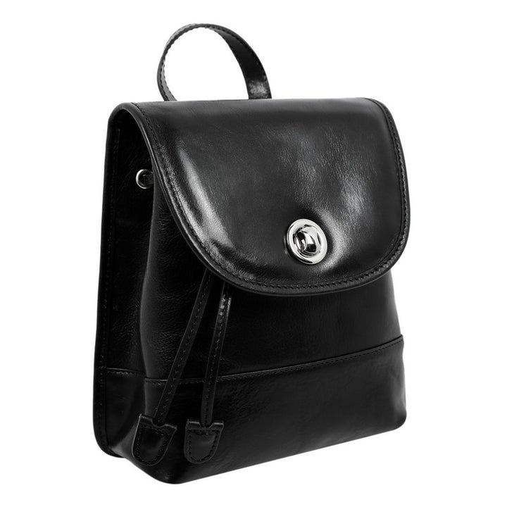Zwart Volnerf Leren Rugzak, Convertible Schoudertas - The Illiad