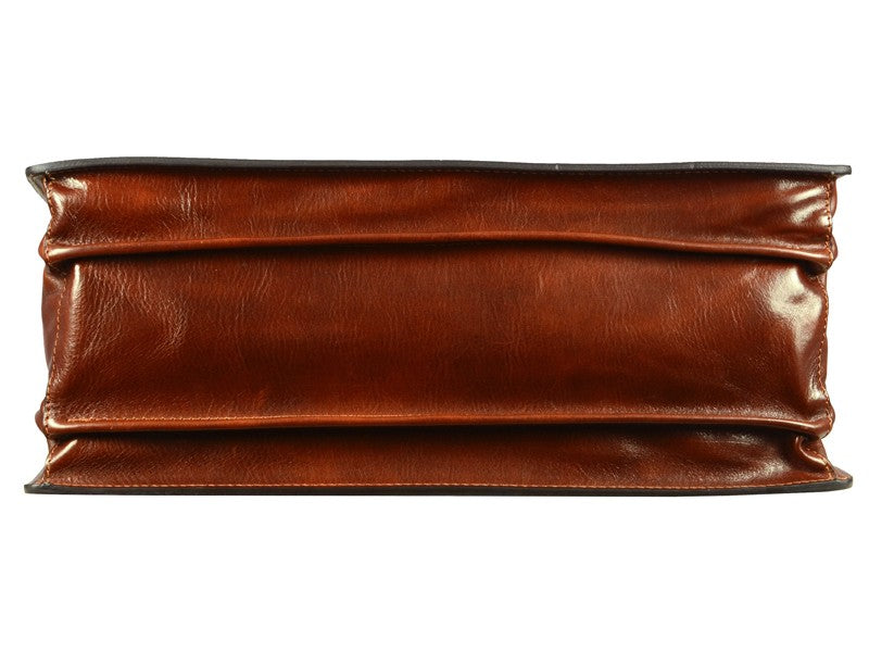 Bruine groote leren briefcase - The Firm