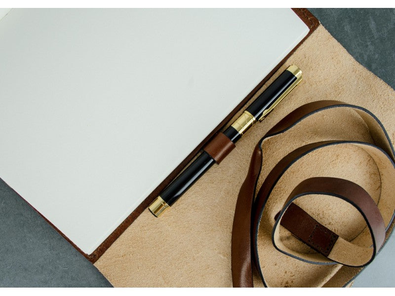 Bruin Leren Journal, Notebook - P.S. I LOVE YOU - Notitieboek, Reisdagboek