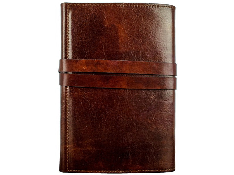 Donker bruin Leren Journal, Notebook - P.S. I LOVE YOU - Notitieboek, Reisdagboek
