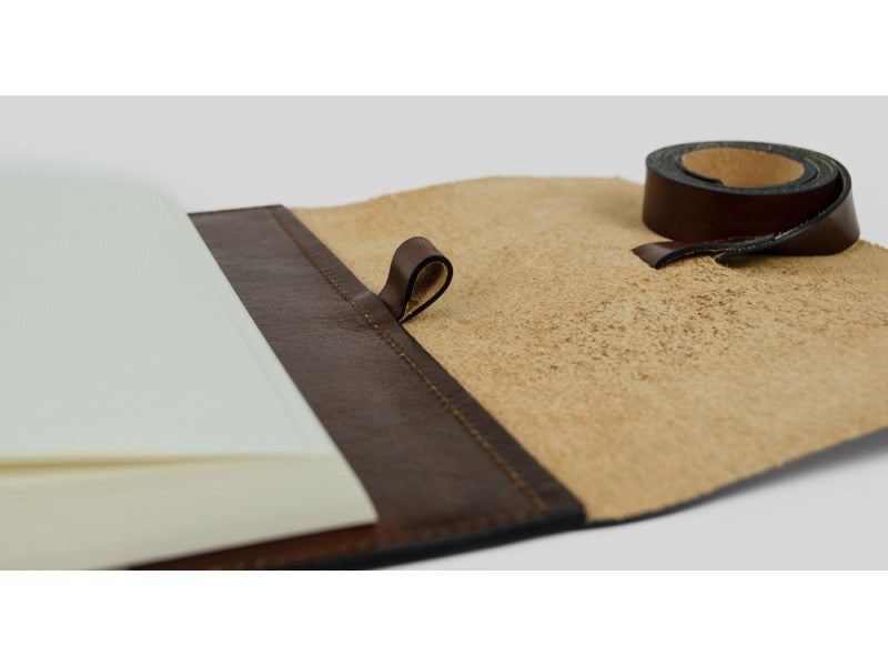 Donker bruin Leren Journal, Notebook - P.S. I LOVE YOU - Notitieboek, Reisdagboek