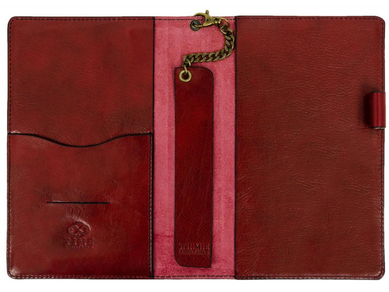 Rood Leren Journal met hervulbare A5 blok - The Diary Of A Nobody