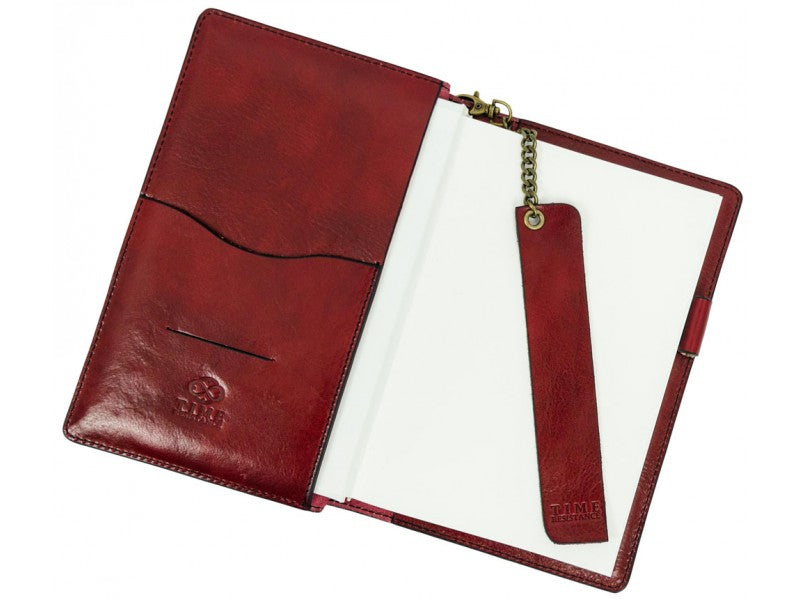Rood Leren Journal met hervulbare A5 blok - The Diary Of A Nobody