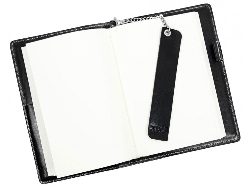 Zwart Leren Journal met hervulbare A5 blok - The Diary Of A Nobody