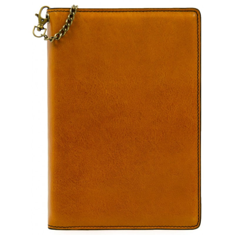Geel Leren Journal met hervulbare A5 blok - The Diary Of A Nobody