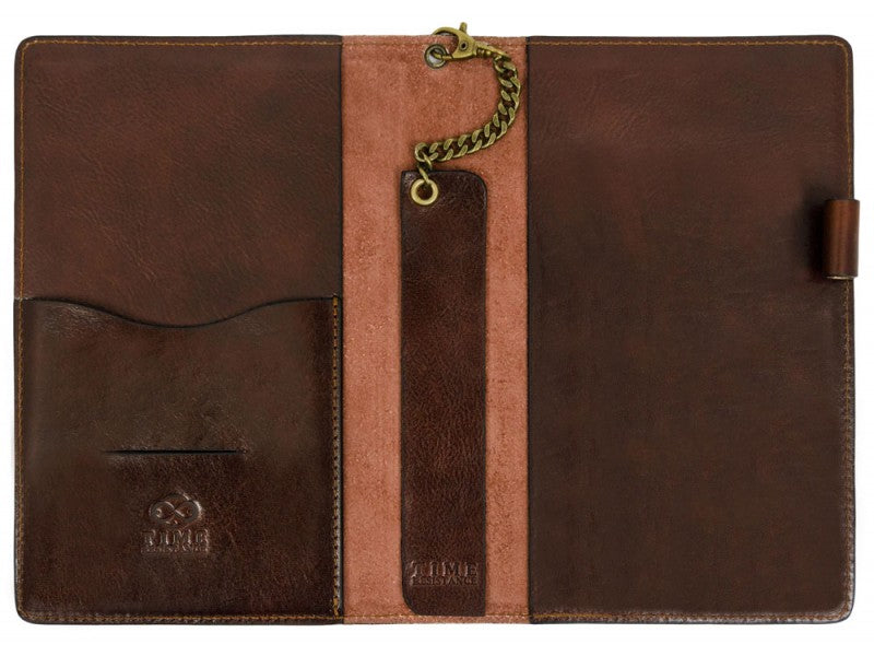 Donker bruin Leren Journal met hervulbare A5 blok - The Diary Of A Nobody