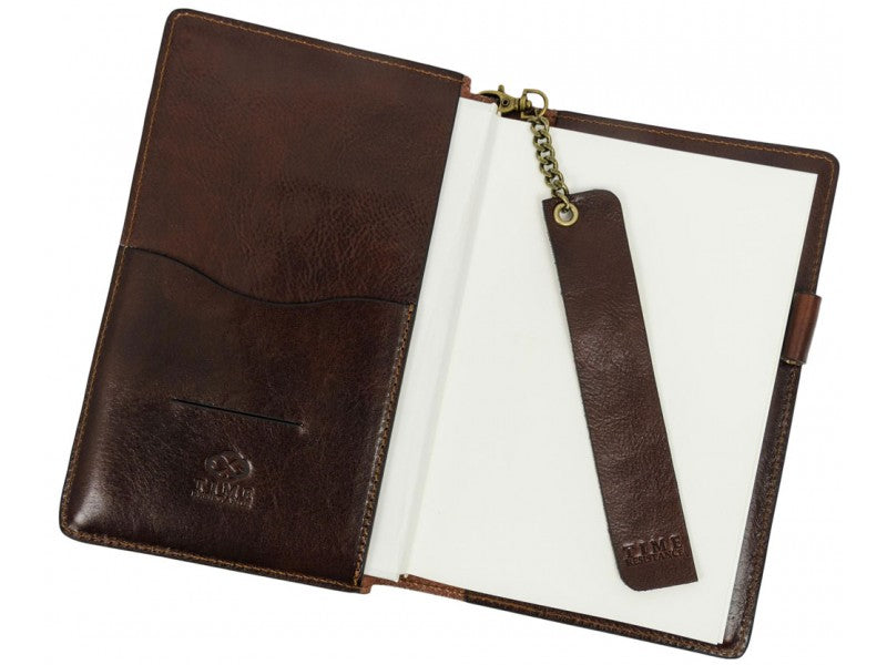Donker bruin Leren Journal met hervulbare A5 blok - The Diary Of A Nobody