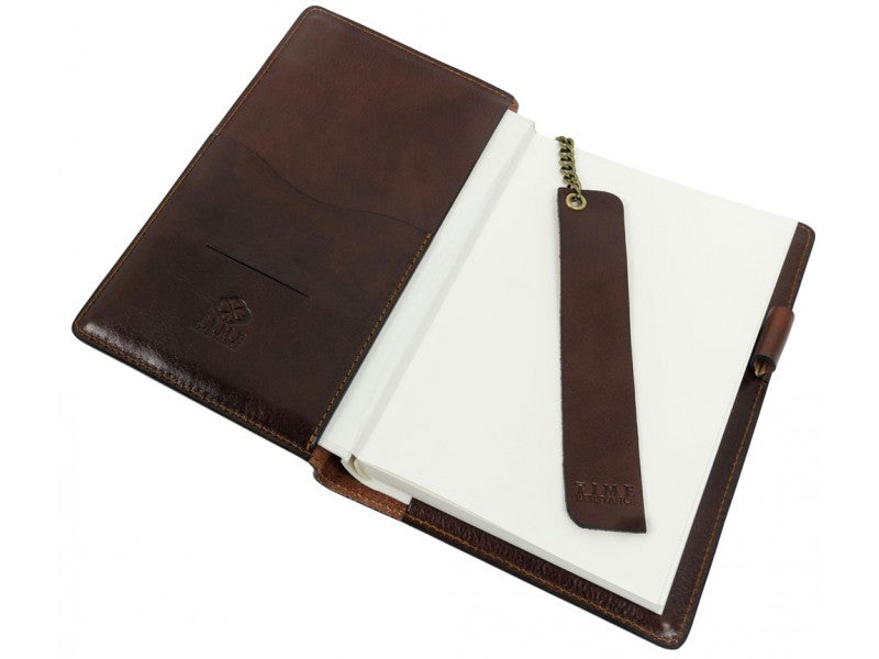 Donker bruin Leren Journal met hervulbare A5 blok - The Diary Of A Nobody