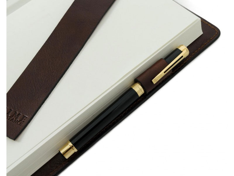 Donker bruin Leren Journal met hervulbare A5 blok - The Diary Of A Nobody