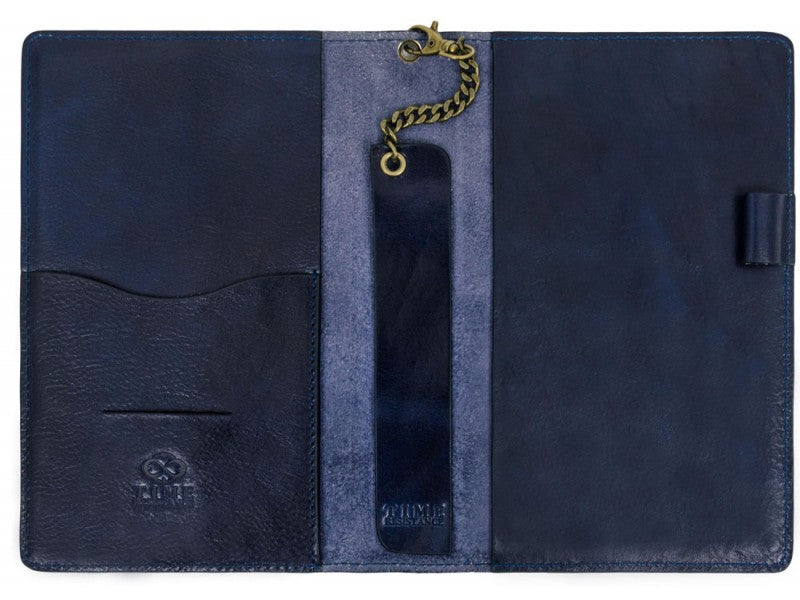 Blauw Leren Journal met hervulbare A5 blok - The Diary Of A Nobody
