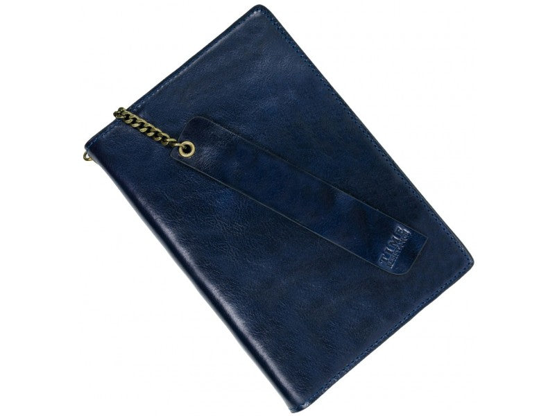 Blauw Leren Journal met hervulbare A5 blok - The Diary Of A Nobody