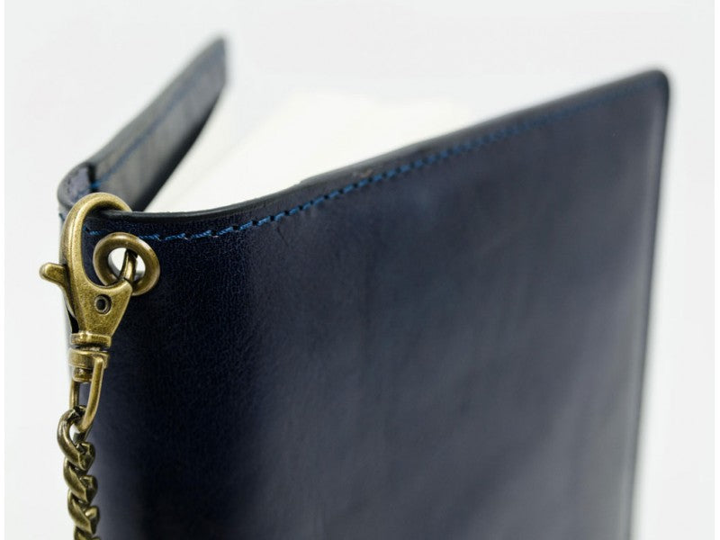 Blauw Leren Journal met hervulbare A5 blok - The Diary Of A Nobody