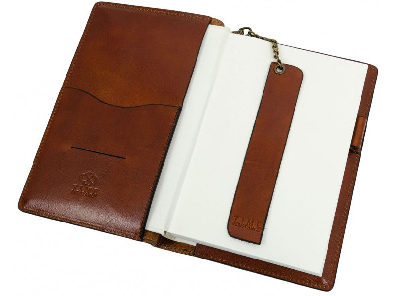 Bruin Leren Journal met hervulbare A5 blok - The Diary Of A Nobody