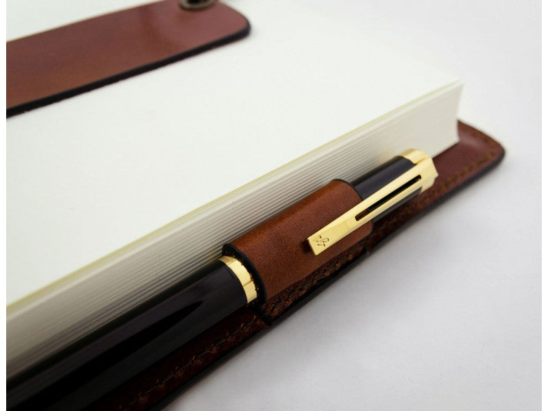 Bruin Leren Journal met hervulbare A5 blok - The Diary Of A Nobody