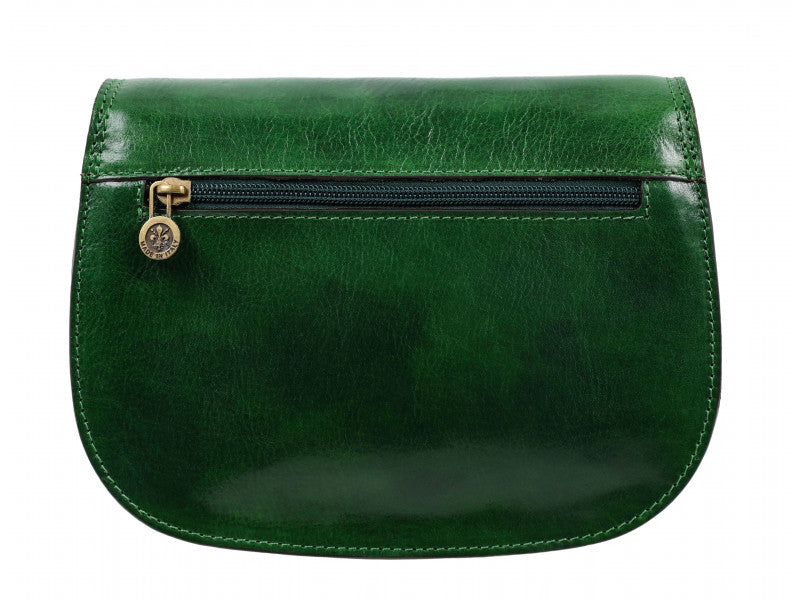 Groen Leren Cross Body Tas - MOONFLEET