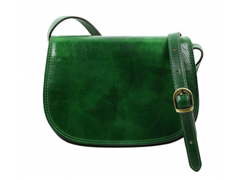 Groen Leren Cross Body Tas - MOONFLEET