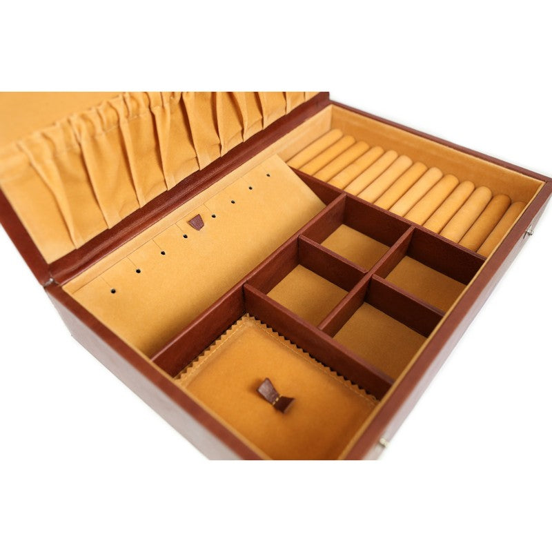 Unisex sieradendoos met accessoires in volnerfleer - The Line of Beauty