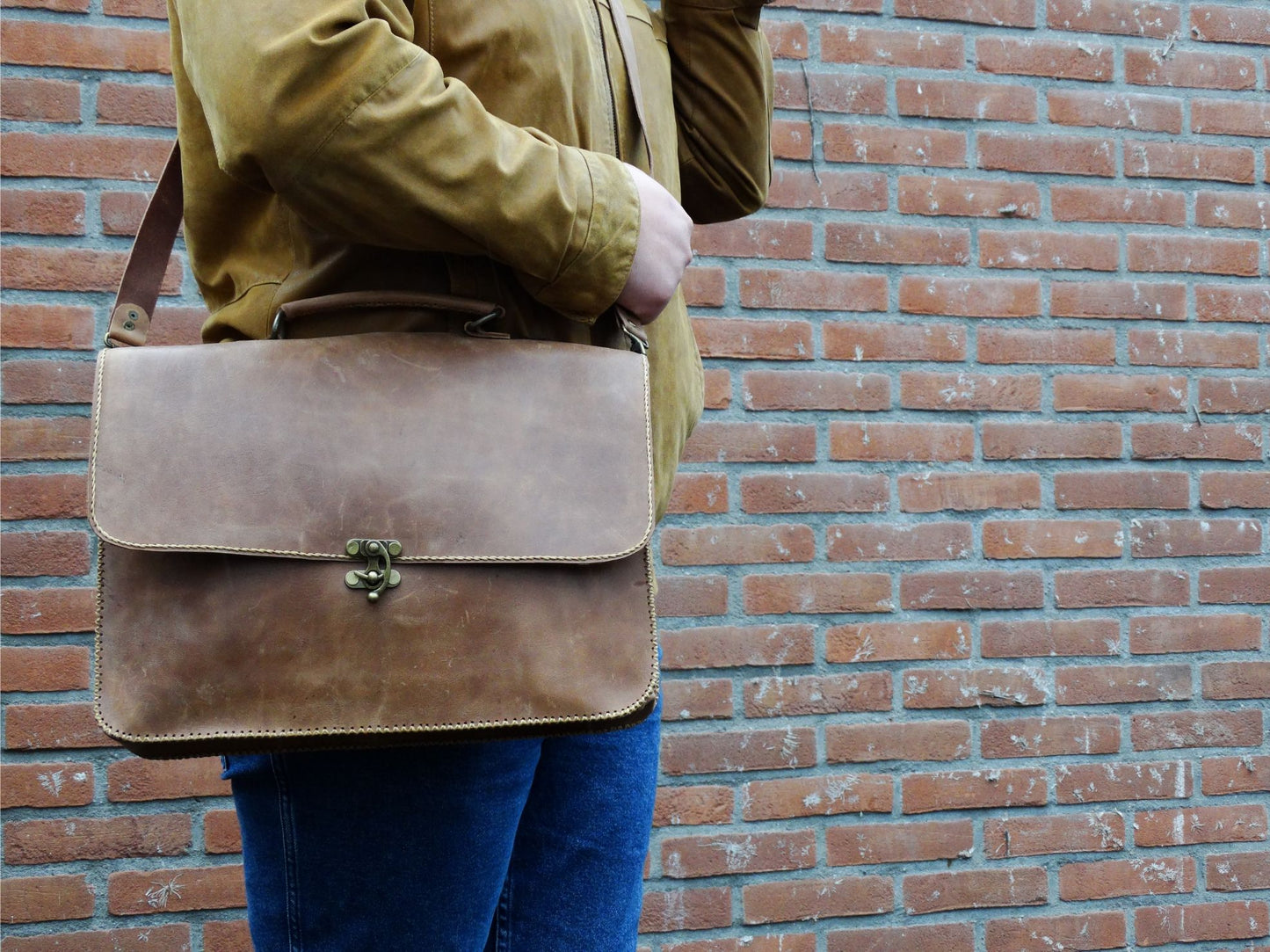 The Single Pocket Leren Aktetas