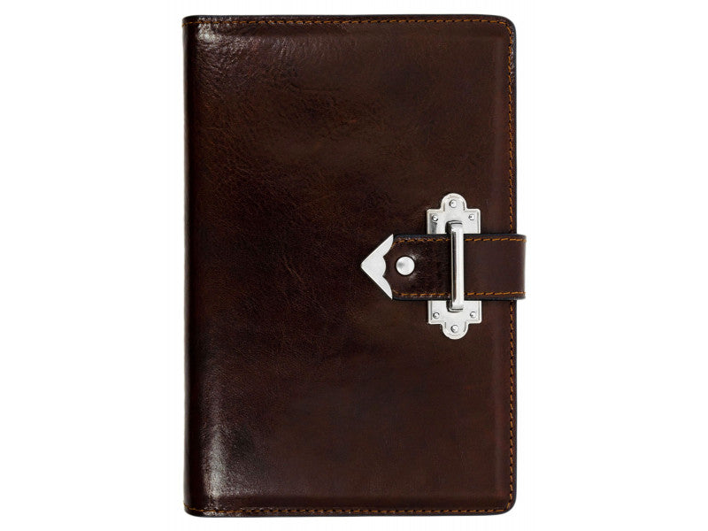 Donkerbruin volnerf leren journal met A5 notitieblok - In search of lost time