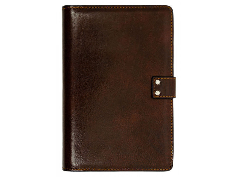 Donkerbruin volnerf leren journal met A5 notitieblok - In search of lost time
