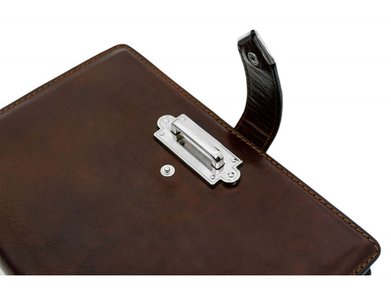 Donkerbruin volnerf leren journal met A5 notitieblok - In search of lost time