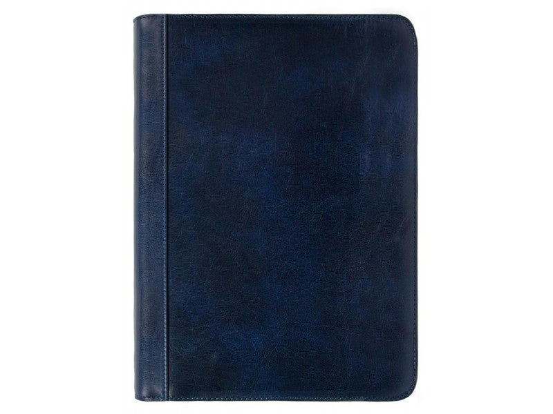 Marineblauw Leren Documenten Map - CANDIDE