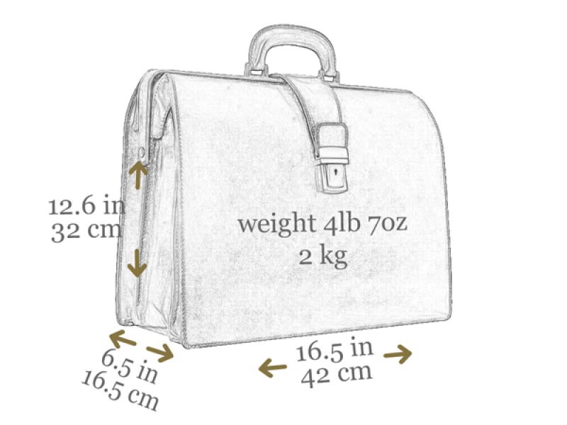 Bruine groote leren briefcase - The Firm