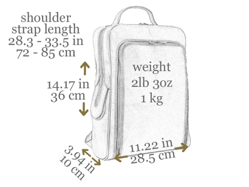 Zwarte Leren Rugzak - THE SUN ALSO RISES