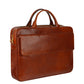 Bruin Leren Aktetas voor Laptop - The Sky