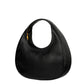 Zwarte Leren Halve Maan Handtas voor Dames – The Moon