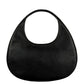 Zwarte Leren Halve Maan Handtas voor Dames – The Moon