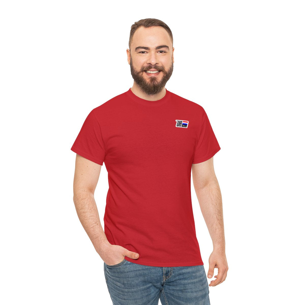 Born To Ride Forced To Work, Premium Motorcycle Unisex Crewneck T-shirt - Red