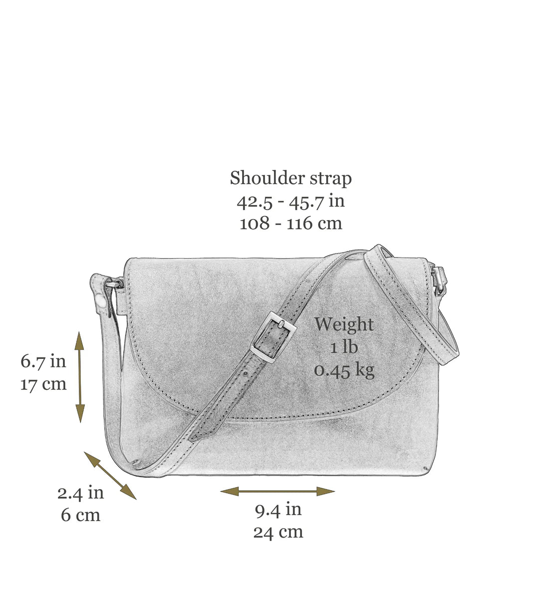 Groene Leren Crossbody Tas voor Dames – Sophie