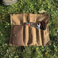 Waterdichte gewaxte canvas gereedschapsrol – duurzame organizer voor kampeer- en outdooruitrusting