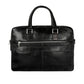 Zwart Leren Briefcase Laptoptas - ORLANDO
