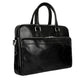 Zwart Leren Briefcase Laptoptas - ORLANDO