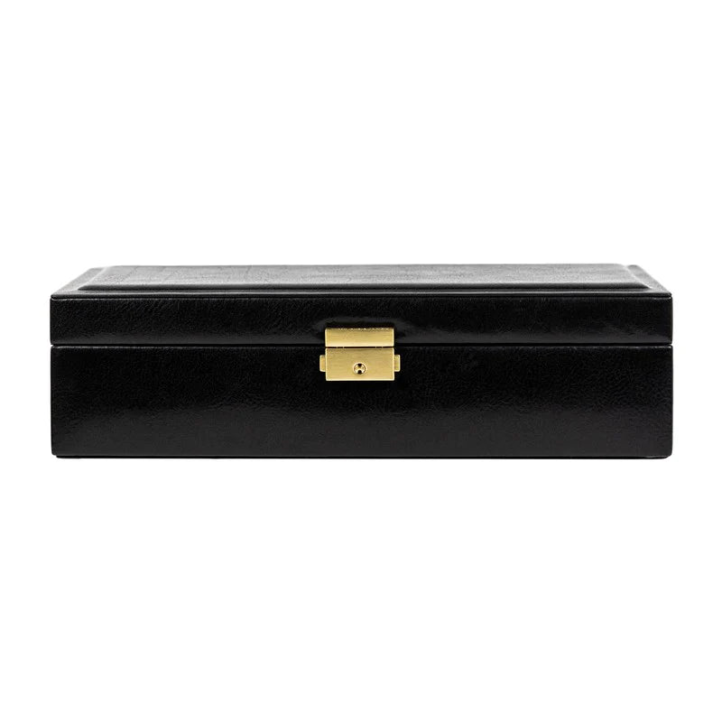 Zwart Lederen Horlogekist, Horloge Organizer - Herzog